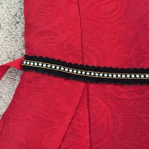 Dorissa Girls Red Dress Formal Party Holiday Size 7 - Picture 3 of 9